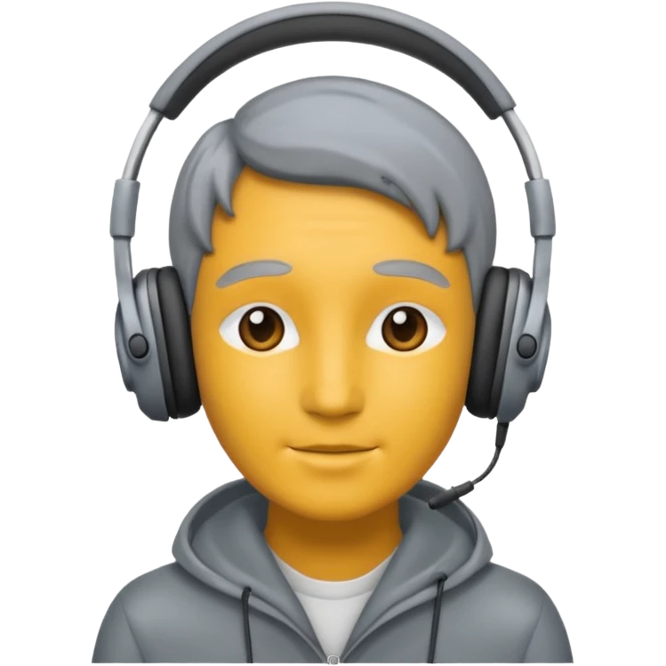 A 🗿 that using headphones emoji
