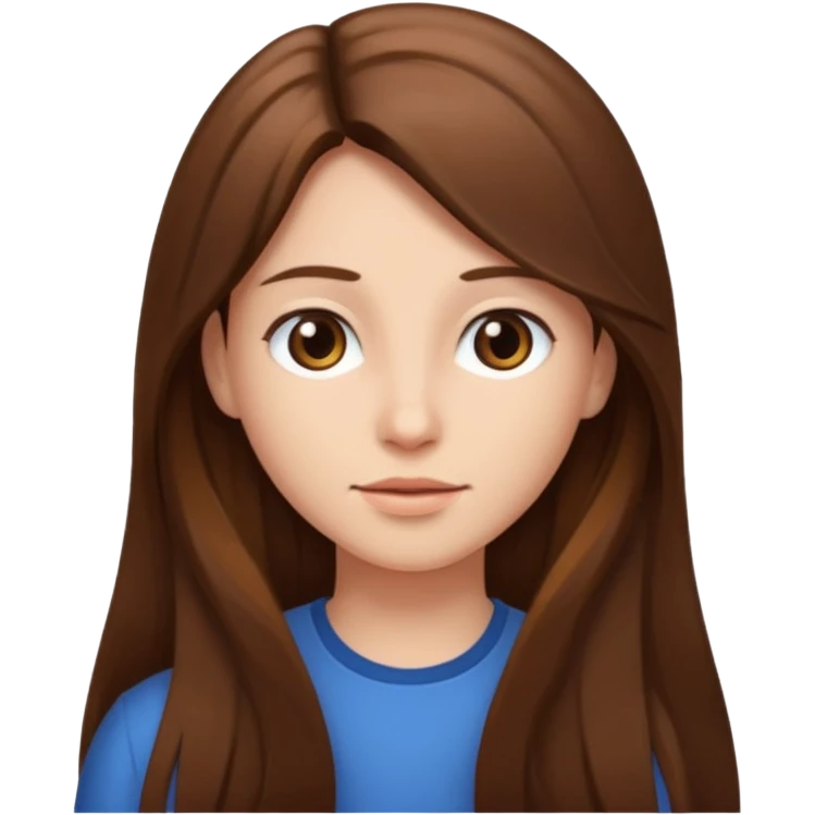 long lenght hair brown emoji