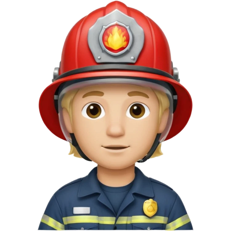 blonde haired fireman emoji