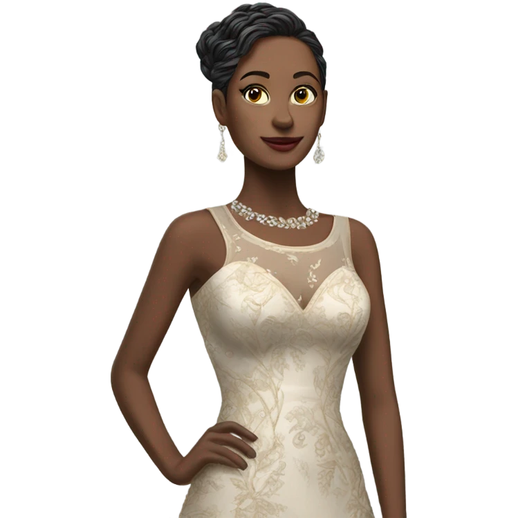 Hyper Realistic detailed luxury dress emoji