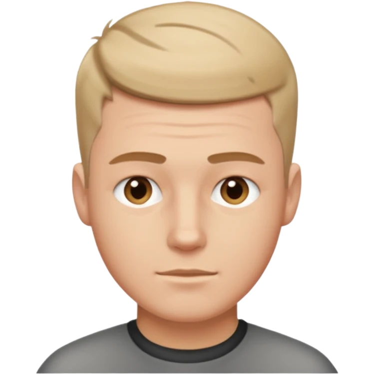 white guy low taper fade emoji