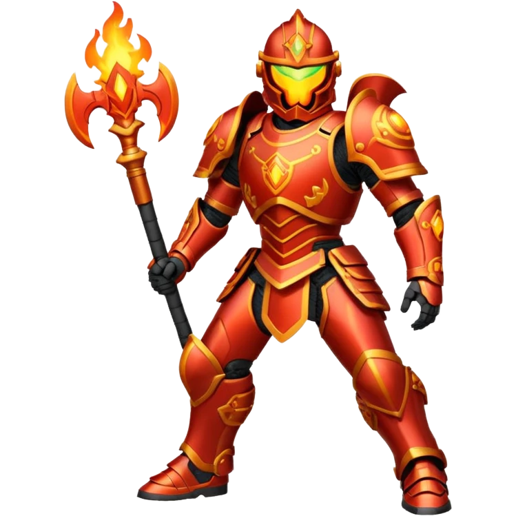 fire armored warrior emoji