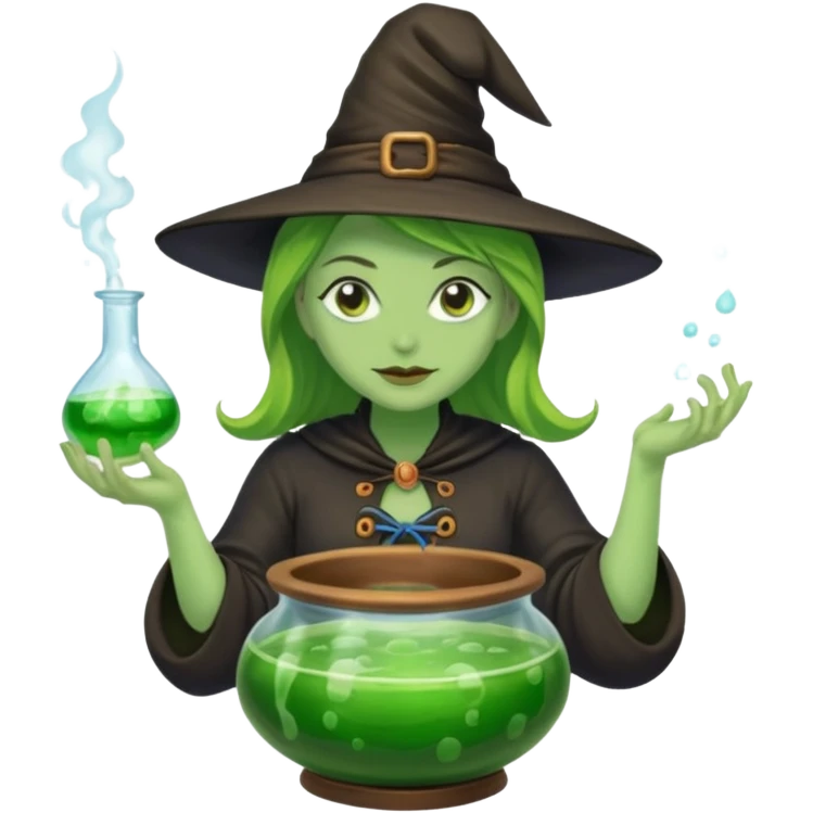 green witch cooking potion emoji