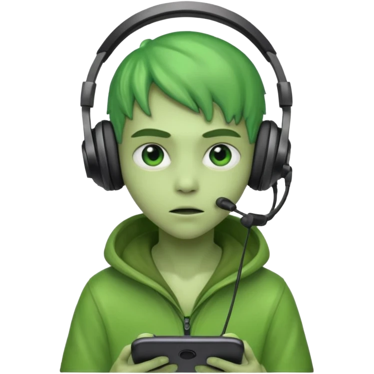 Alien teen gamer emoji