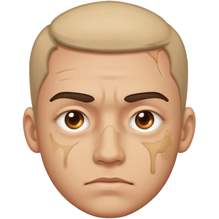 bruises near the man's eye emoji