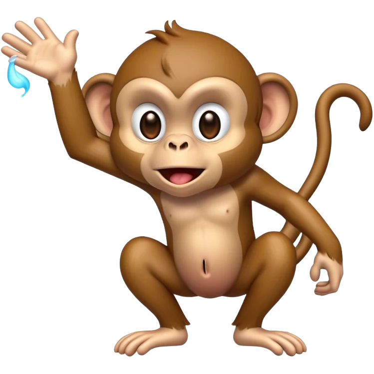 Farting monkey emoji