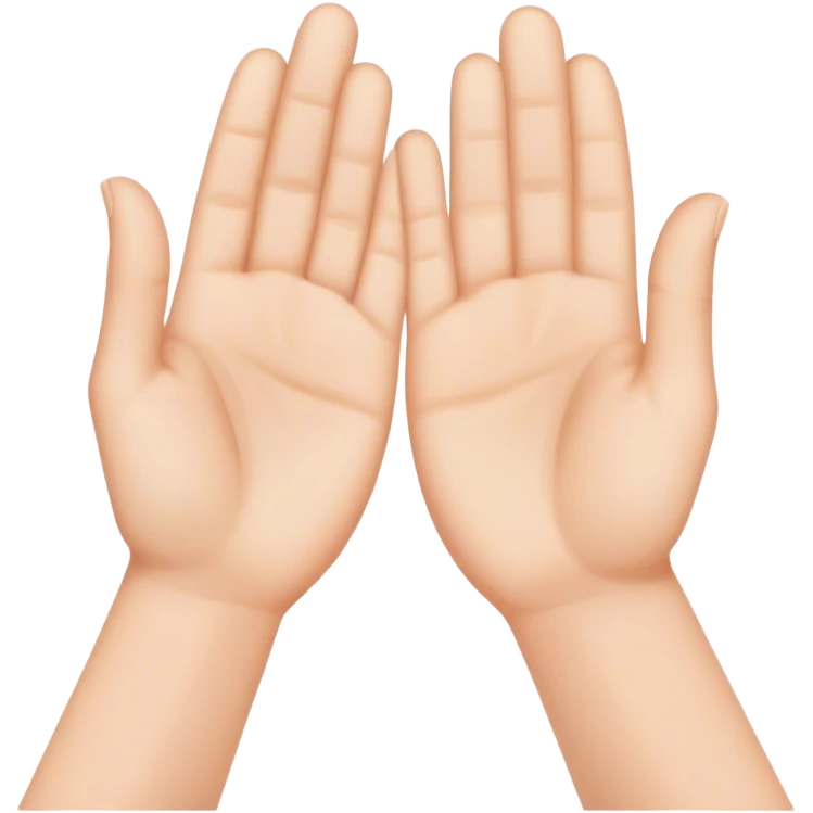 Hands with palms down forming a rectangle emoji