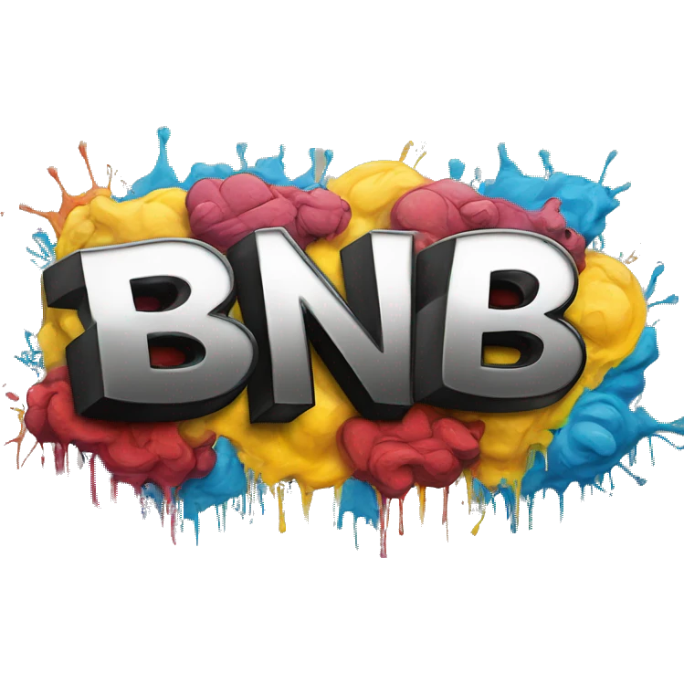 graffiti art work saying "BNB" emoji