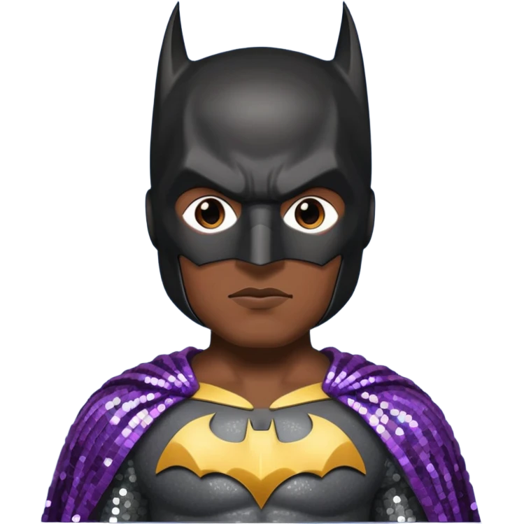 Batman with Sequin Outfit emoji