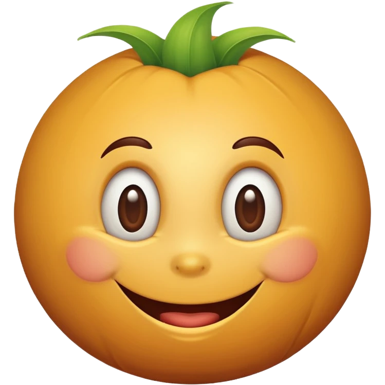 Cornball with brown smiling head on top emoji