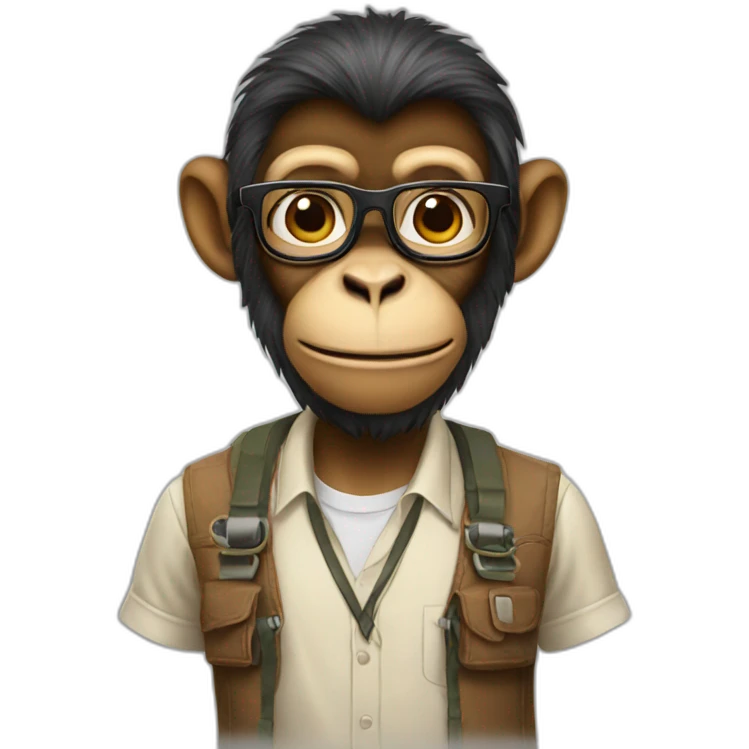 monkey-nerd emoji