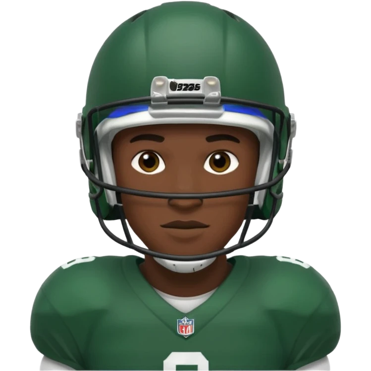 College football player helmet in dark green color ( black player ) emoji