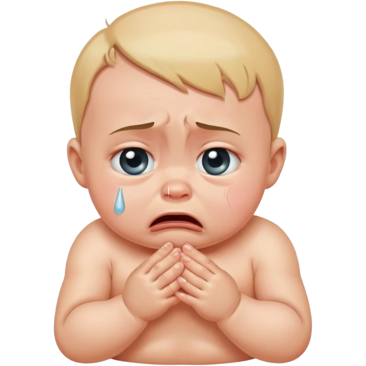 Crying baby emoji