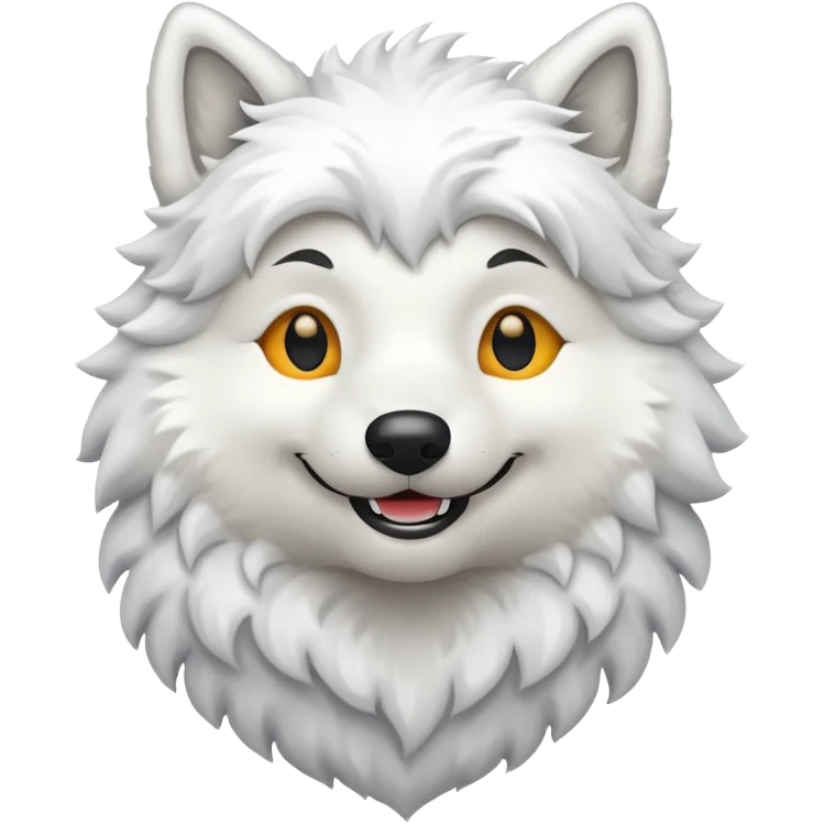 snow Wolf smile, full body emoji