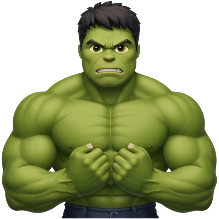 Hulk posing the strongest pose  emoji