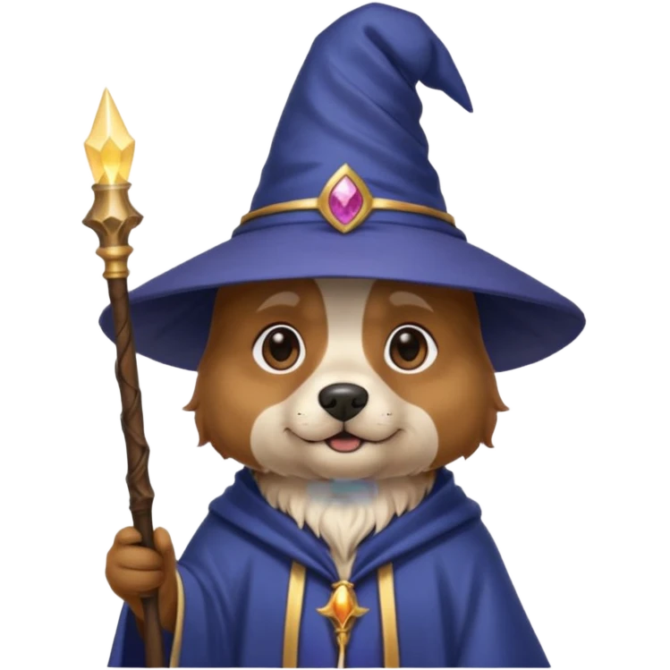 Dog wizard emoji