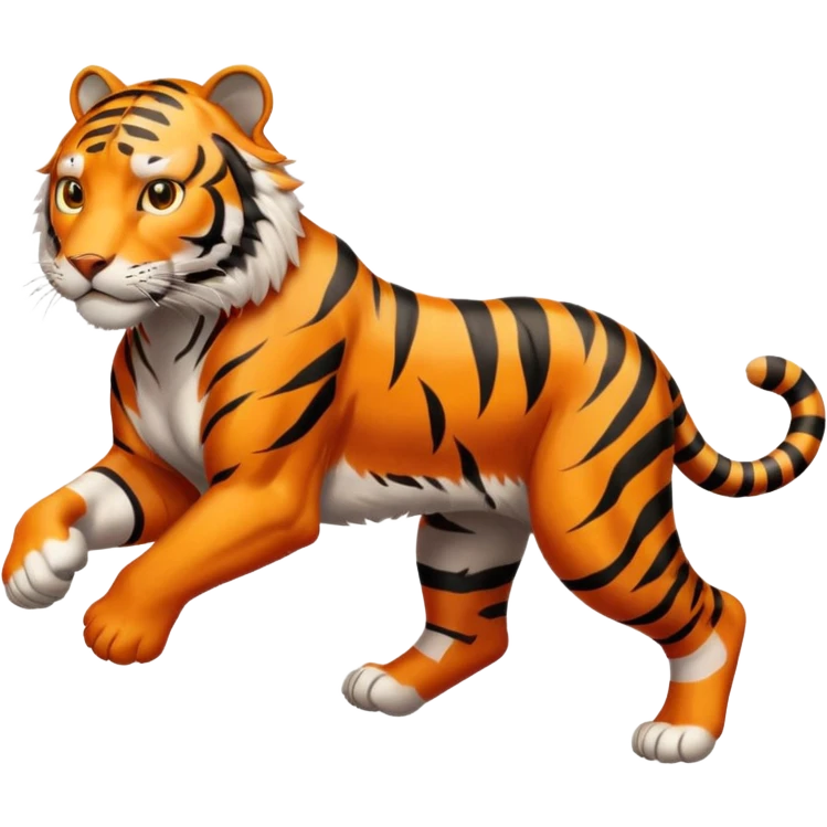 High resolution of a runnig tigar emoji