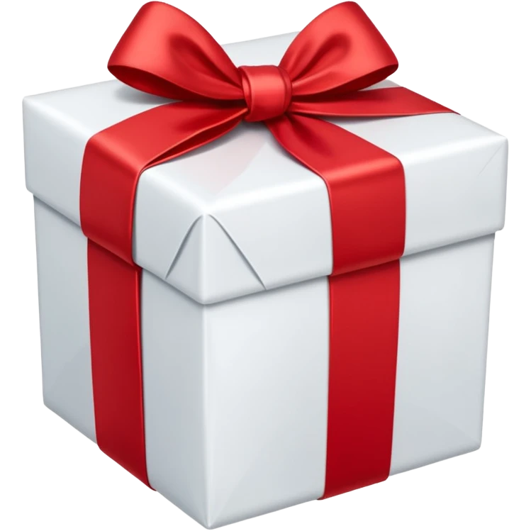 white and red christmas present emoji