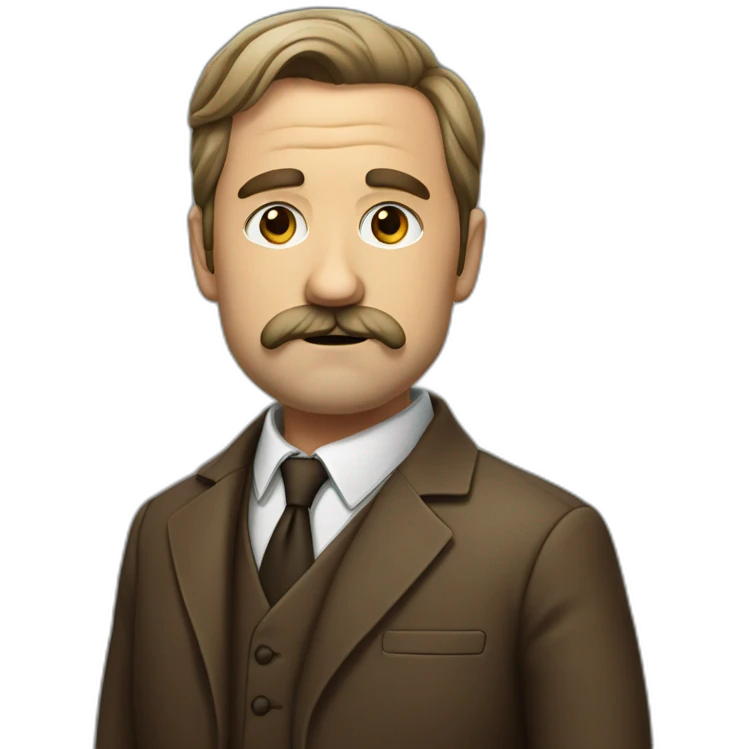 german-politician-with-facial-hair-and-scowl-brown-suit emoji | AI ...