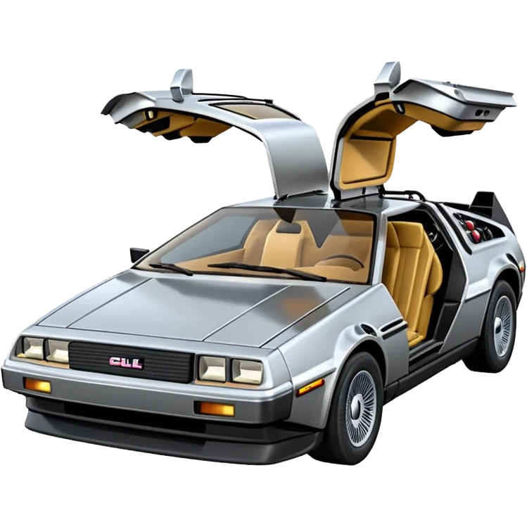 DeLorean DMC-12 doors closed emoji