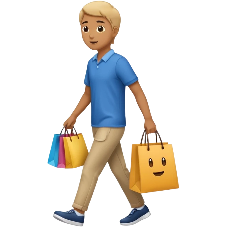 shopping mall with shopping bag emoji