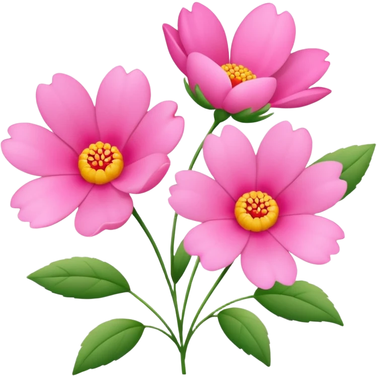 Pink flowers emoji