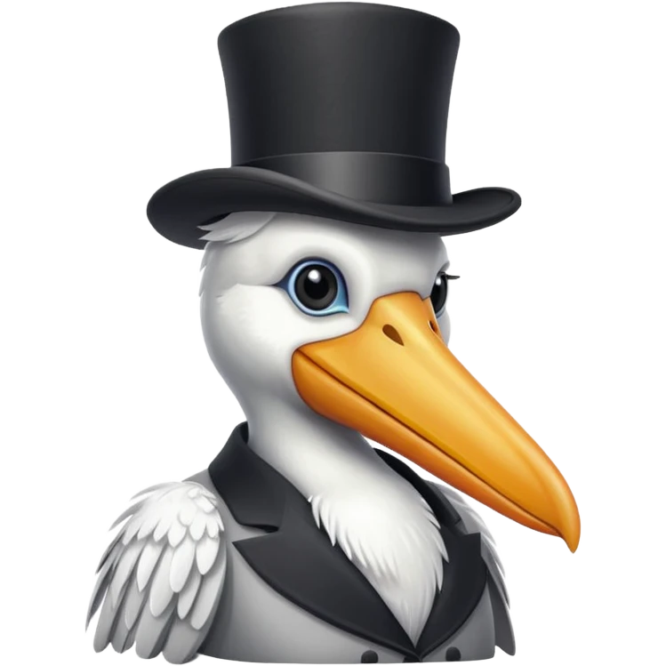 pelican in top hat emoji