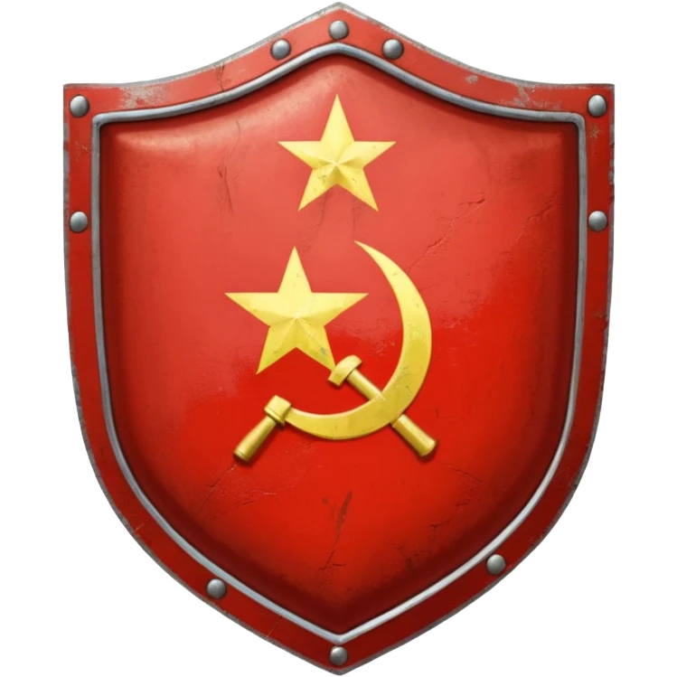 generate a very realistic shield with the USSR flag emoji | AI Emoji ...