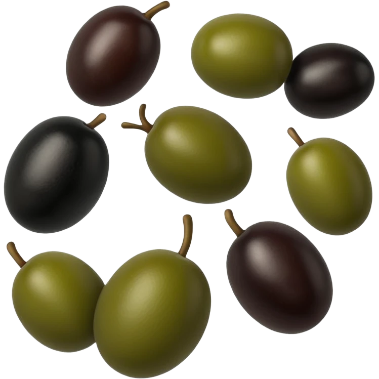 Green and black olives emoji