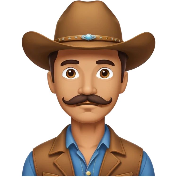 Cowboy with a mustache emoji