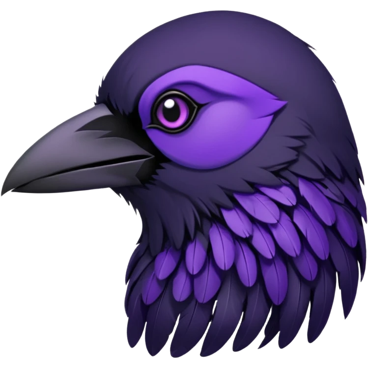 raven with purple eyes emoji