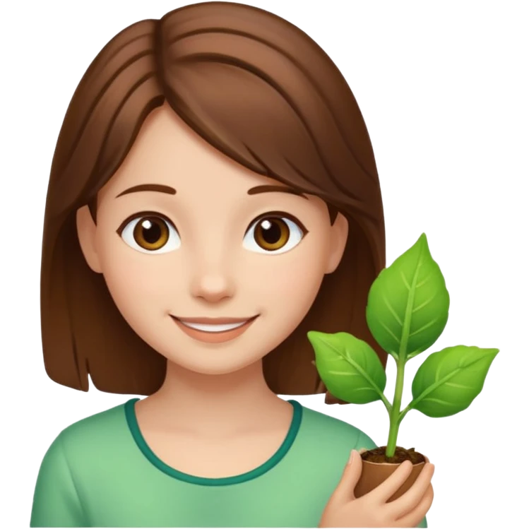 دختری که جوانه جانبی  emoji