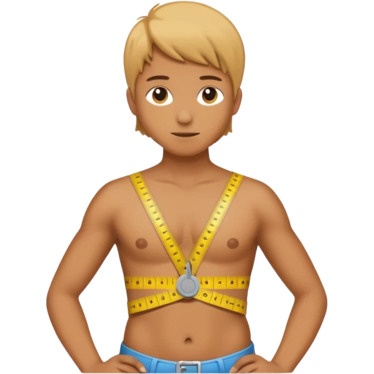 measuring tape wrapped around a figure emoji