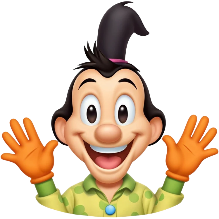 Goofy from Disney, cheerful expression emoji