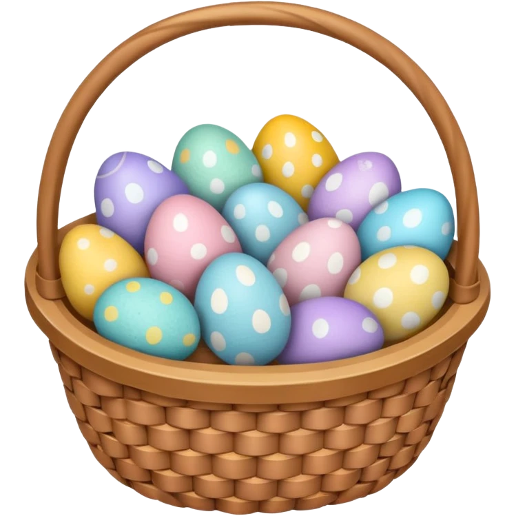 basket full of easter eggs emoji
