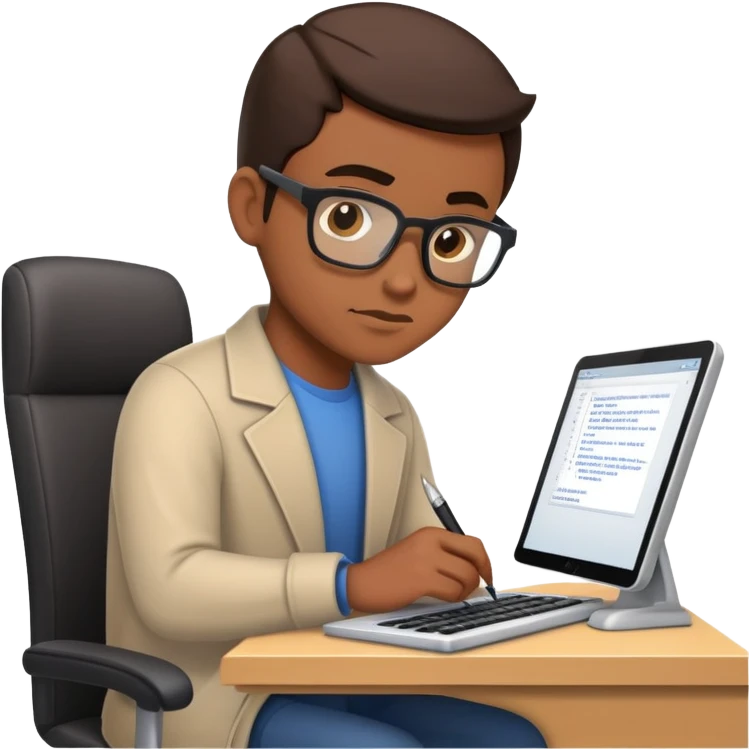 computer programmer writing code emoji