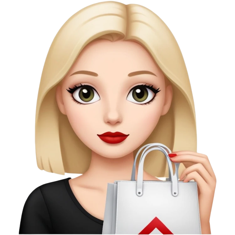 a girl with a bag from sephora emoji