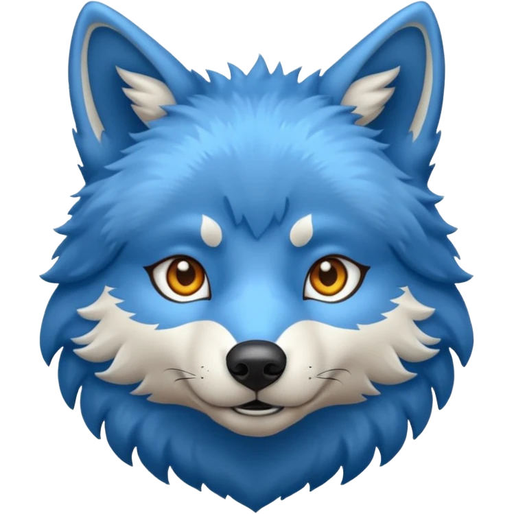 Blue colored wolf 🐺  emoji