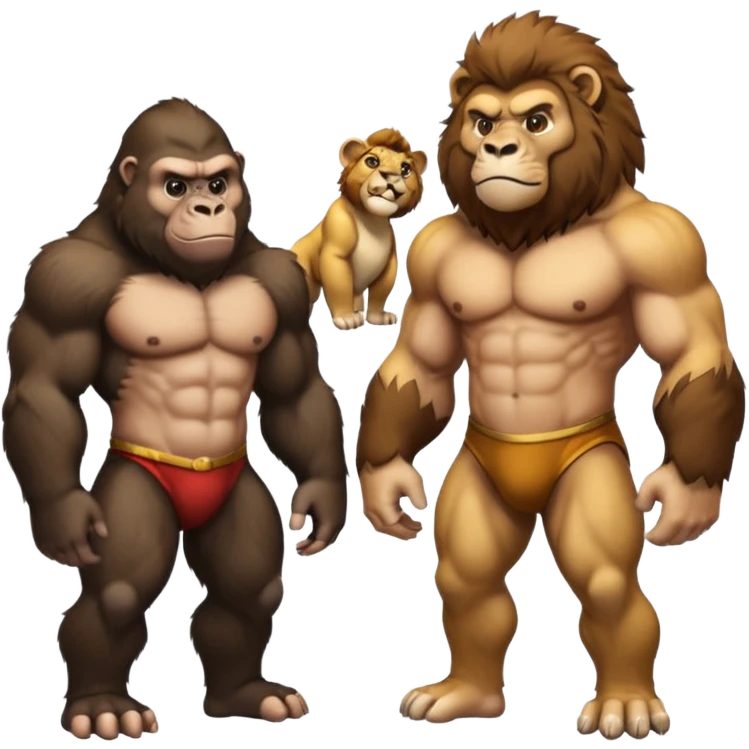 🦍🦁 emoji