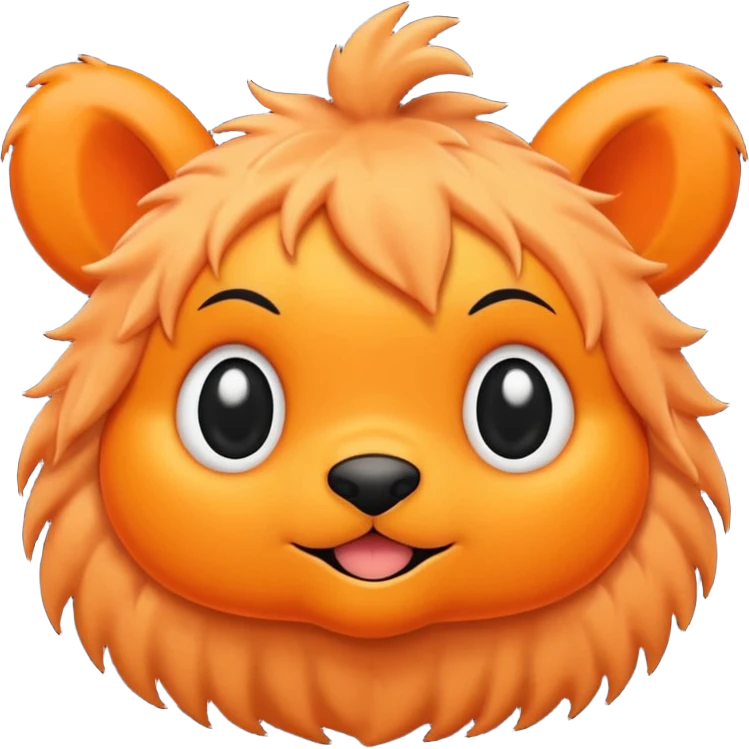 An orange and black stitch from lilo and stitch emoji