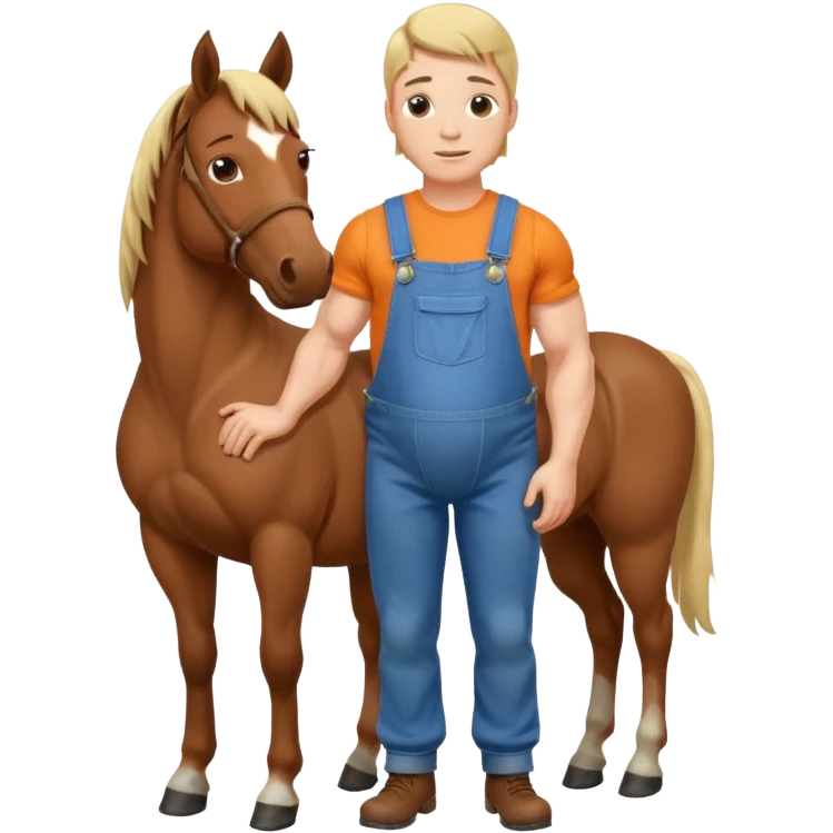 pregnant man  with horse emoji