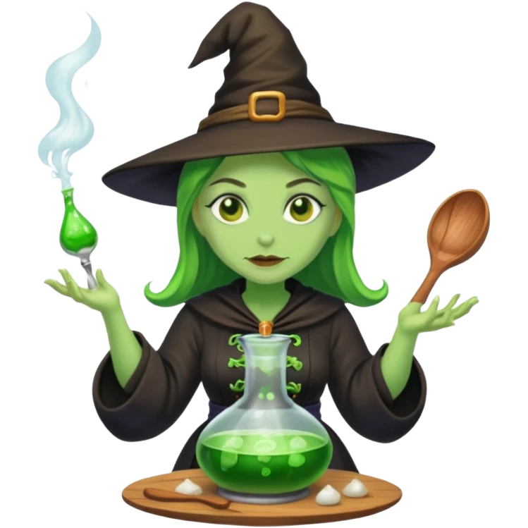 green witch cooking potion emoji