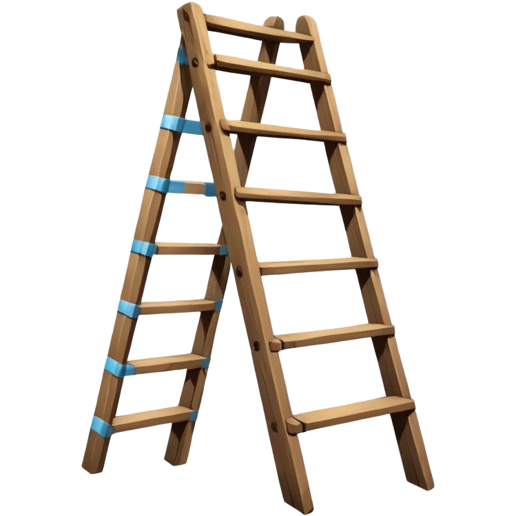 Broken ladder with tape fix emoji