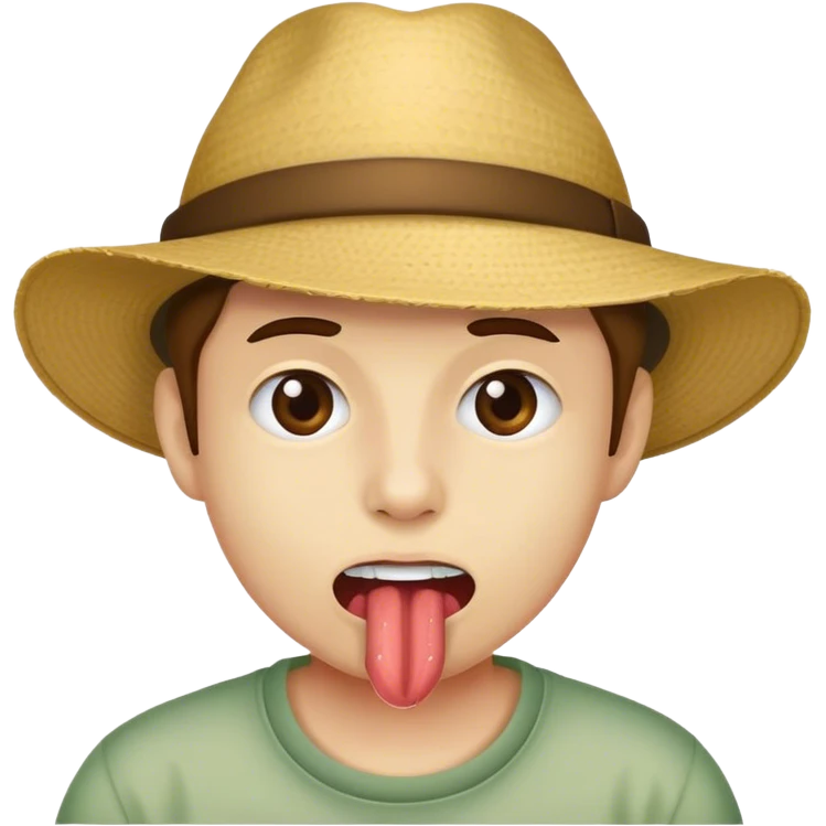 Chewing on a hat emoji