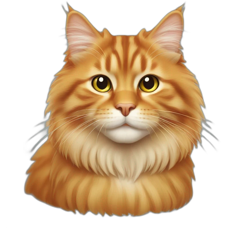 Ginger Siberian cat emoji