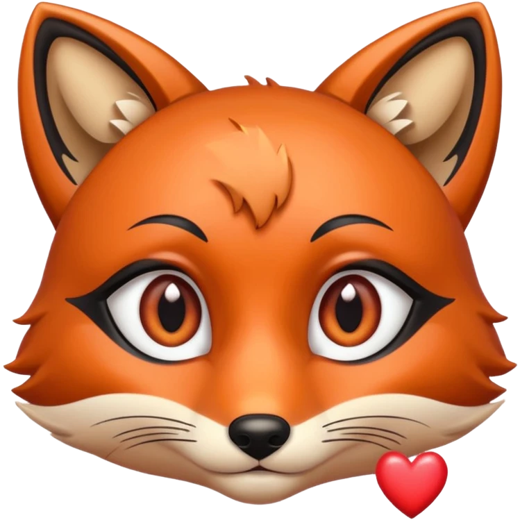 fox eye hearts  emoji