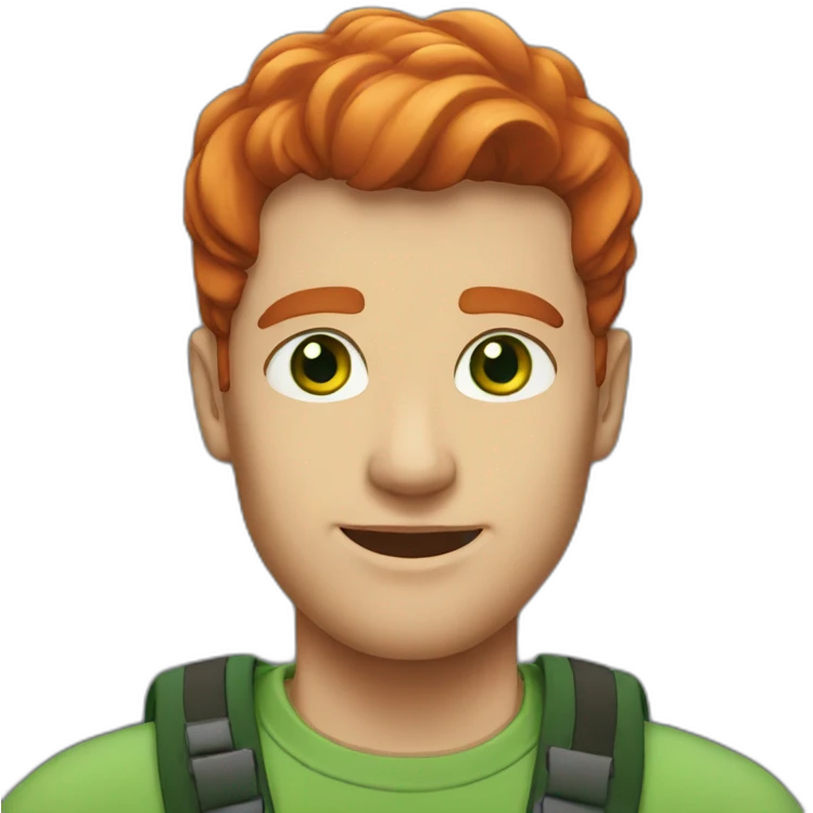 man, red hair, green eyes emoji