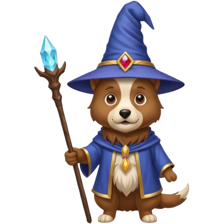 Dog wizard emoji