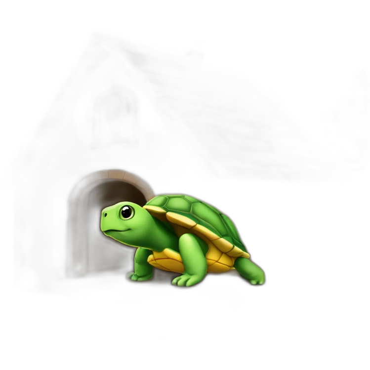 Tortue dans une maison emoji