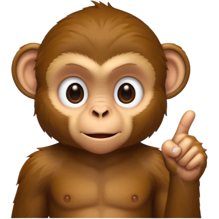 monkey with one thumb pointing down emoji